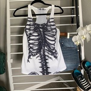 Skeleton Racerback tank